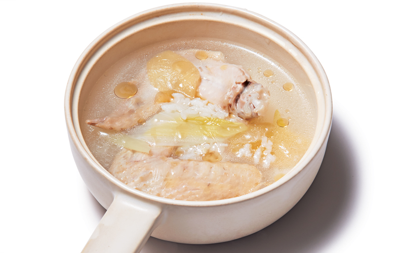 生姜の参鶏湯風スープ