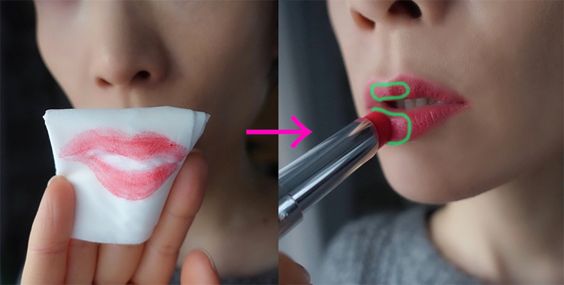 立体的な唇を作る塗り方