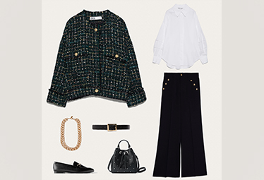 新品 ZARA ザラ ダブルブレストコート ショートコート ネイビー
