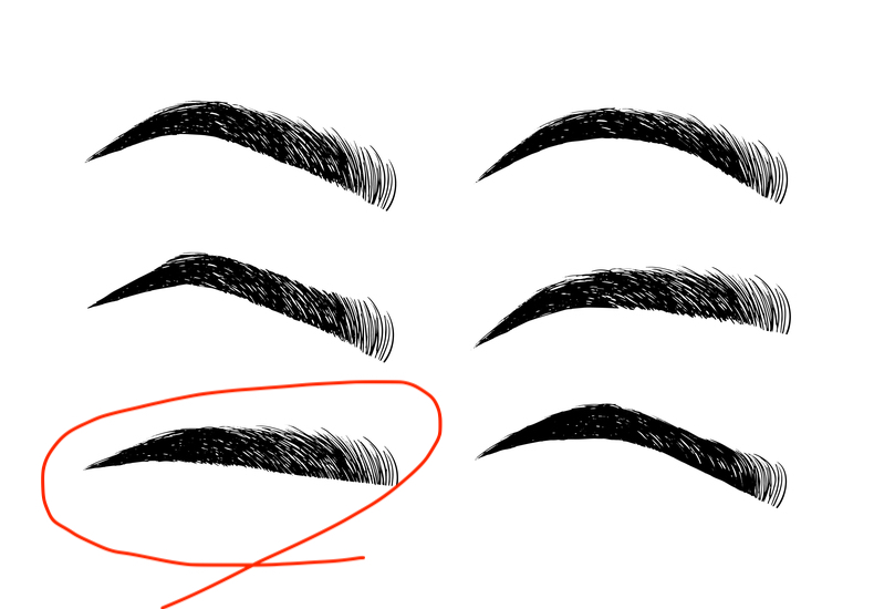 眉毛の形にはさまざまな種類がある