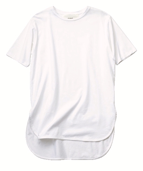 【5】アダワスの前後差すそ白Tシャツ