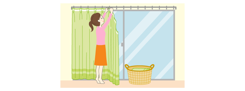 カーテン レースカーテン 洗い方 洗濯 洗濯方法