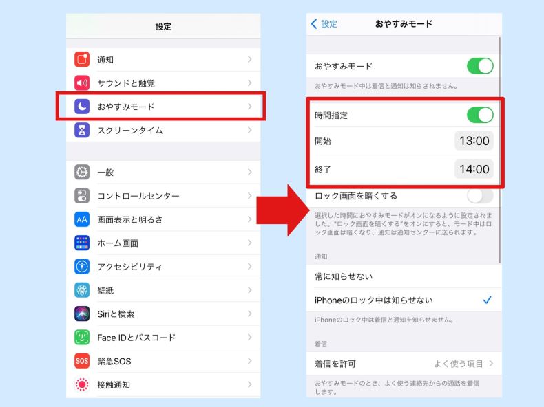 Iphone便利機能 おやすみモードを自分流にカスタムする方法 Domani