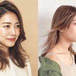ハイライトヘアの女性