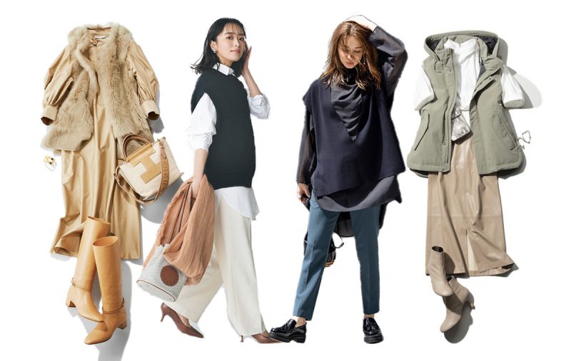 ベストを使ったコーデおすすめ27選 大人がおしゃれに着こなす季節別スタイル Domani