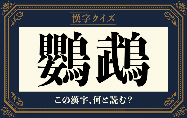 鸚鵡 なんと読む 難読漢字 Domani