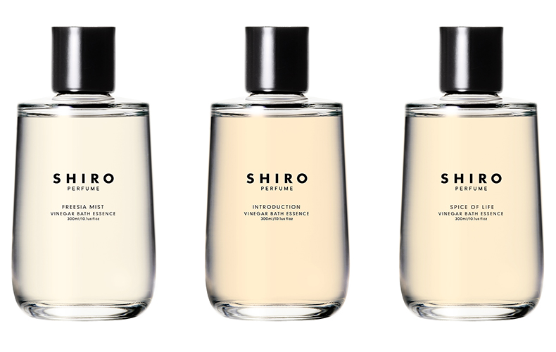SHIROのビネガーバスエッセンスより全3種のボトル