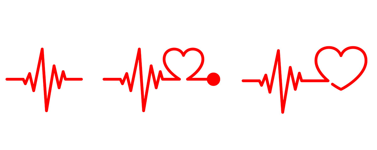 心臓の脈拍、心電図のイメージ