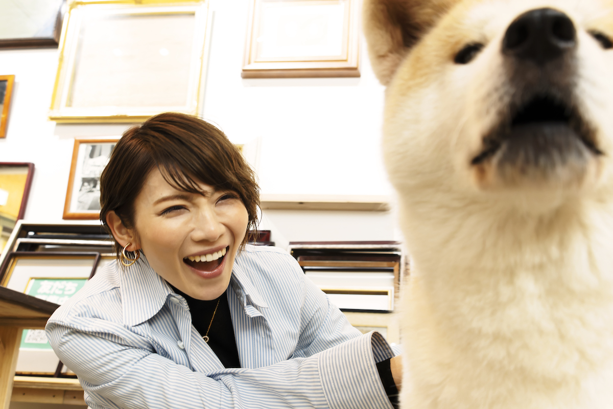天寿光希さんと秋田犬