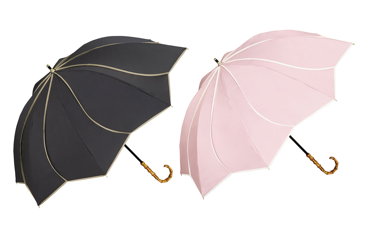 黒とピンクの傘