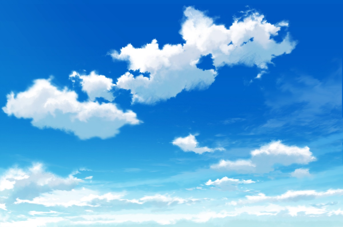 雲の浮かぶ青空の写真
