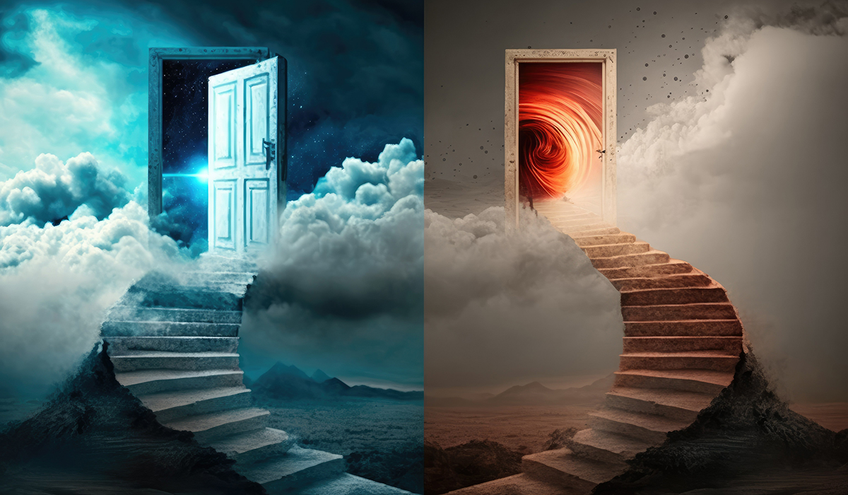 天国のドアと地獄のドア