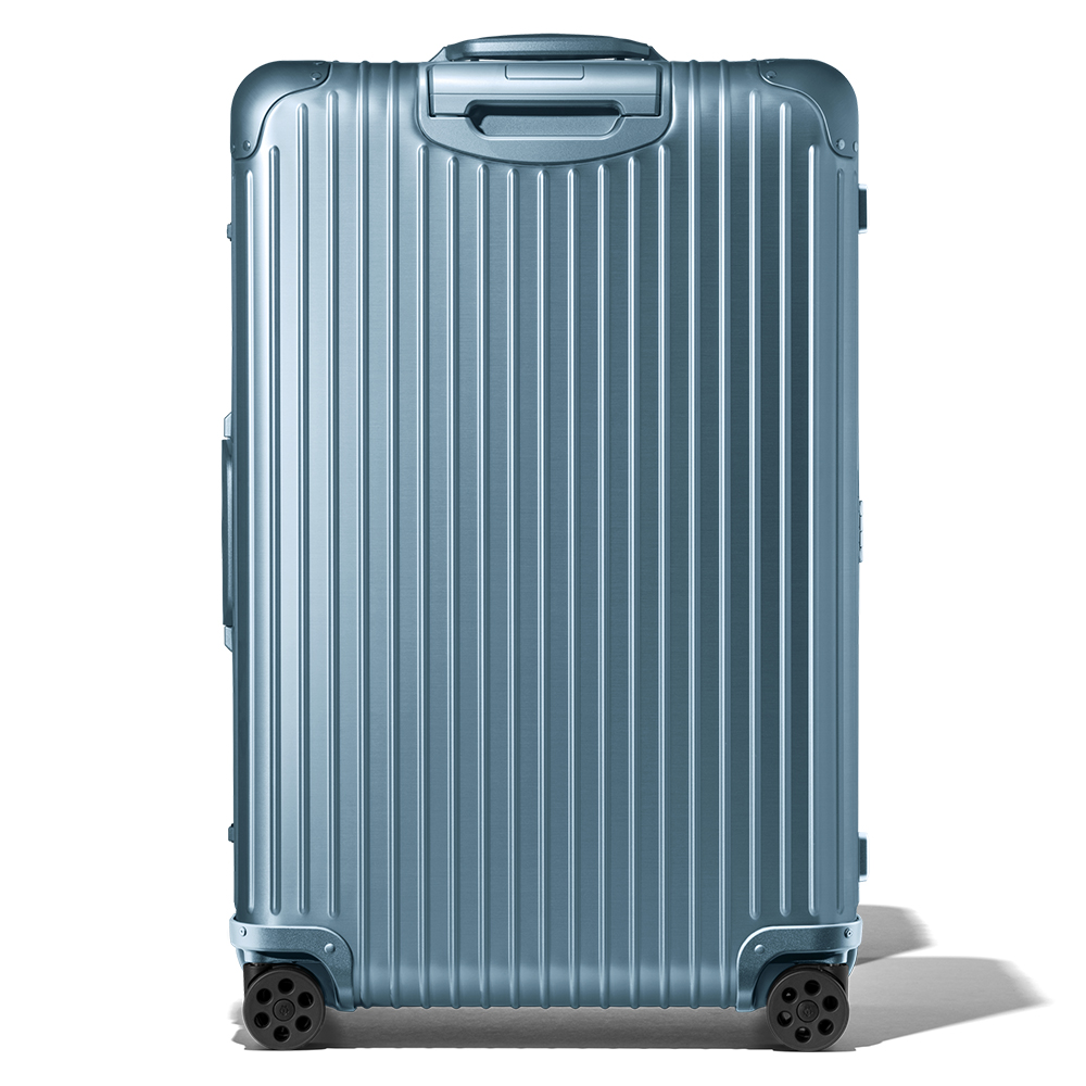 リモワの青い85Lスーツケース　正面