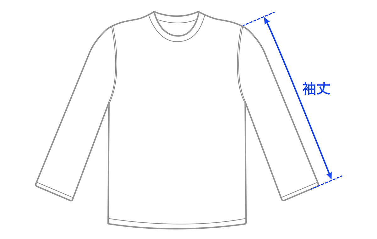 長袖と袖丈のガイドライン