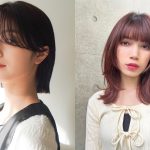 ボブとミディアムの女性