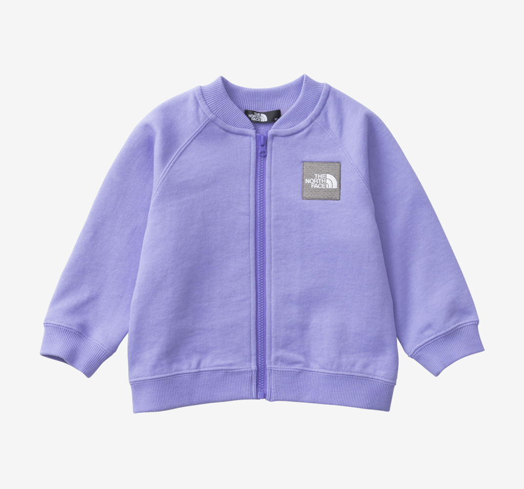 紫のスウェットジャケット