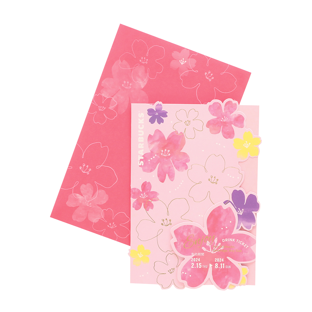 ピンク色のカード2枚の写真