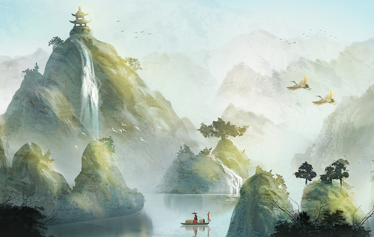 中国の景色 イラスト
