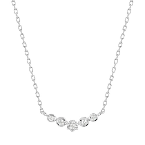 ▲SV(Ptc) Necklace / Diamond / CZ￥15,400