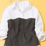 シャツ×ビスチェ