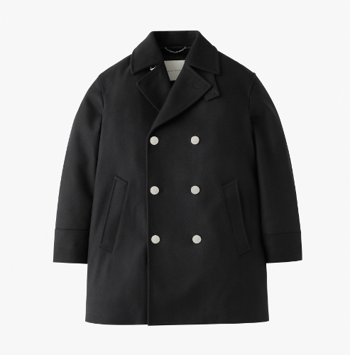 ▲HUMBIE PEA COAT GTS SL MB￥159,500 BLACK（SILVERメタルボタン）