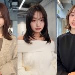 レイヤーを入れた髪型の女性