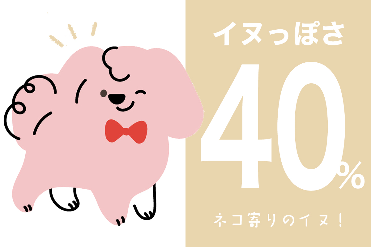 イヌっぽさ40％