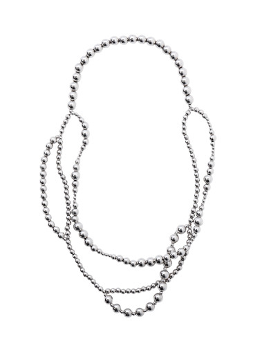 ▲METAL BALL CHAIN MULTIPLE NECKLACE￥132,000