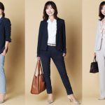 ドマーニ読者モデル　小野美希さんのジャケットパンツコーデ全身写真