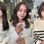 ロング・ミディアム・ショートヘアの女性が並んだ写真