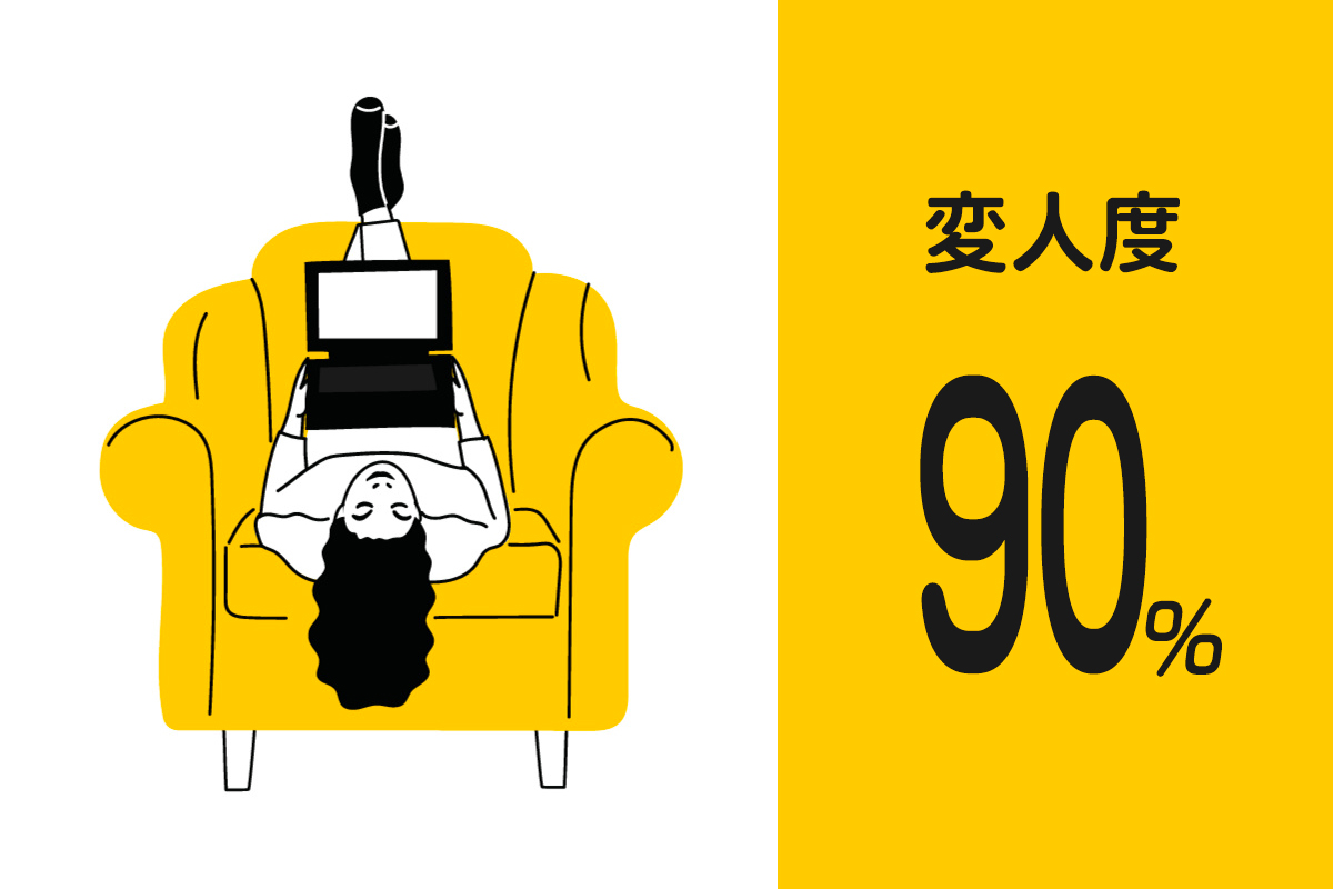 変人度90%