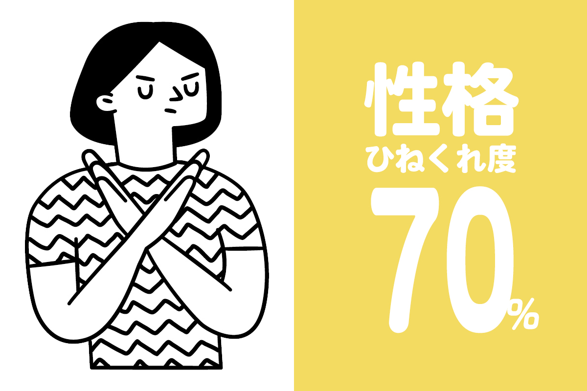 ひねくれ度70%