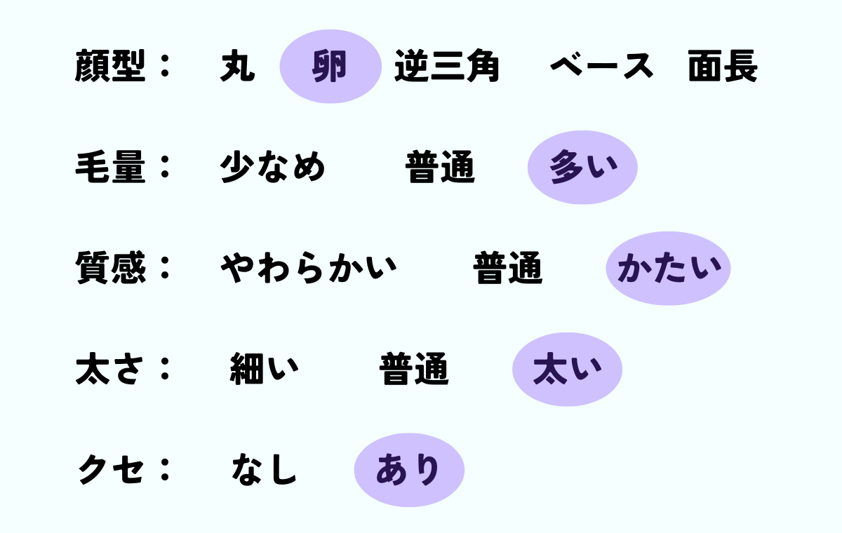 髪質チャート