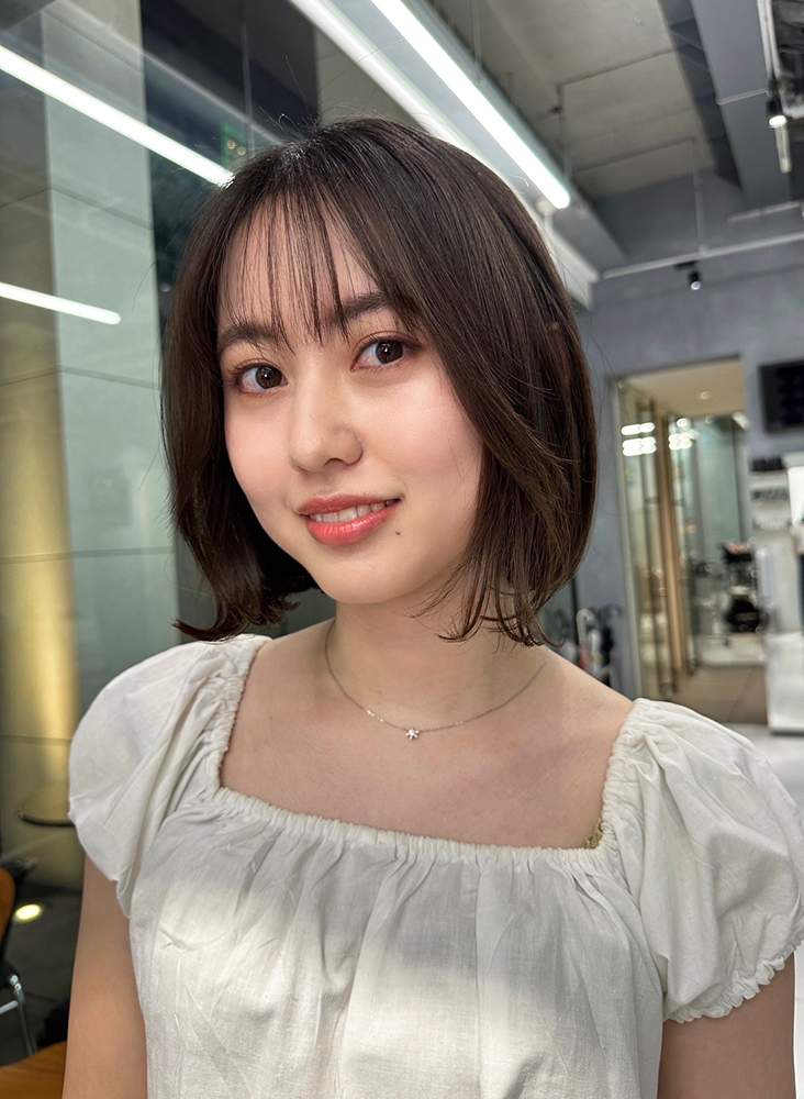 韓国風上品ボブヘア