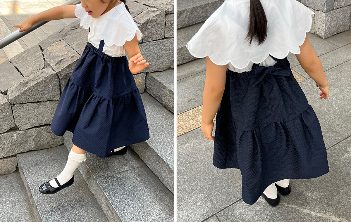 AMICA・kids セットアップ ストラップワンピースとして着用