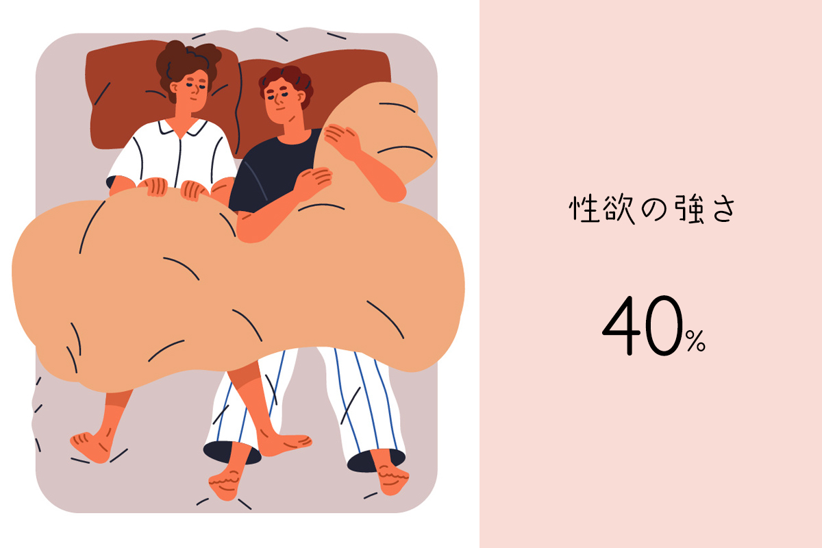 性欲の強さ40%