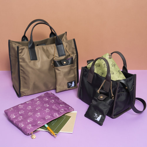 ▲バッグ タロチャントート ポーチ付き¥13,200 バッグ タロチャンミニトート ポーチ付き¥11,000