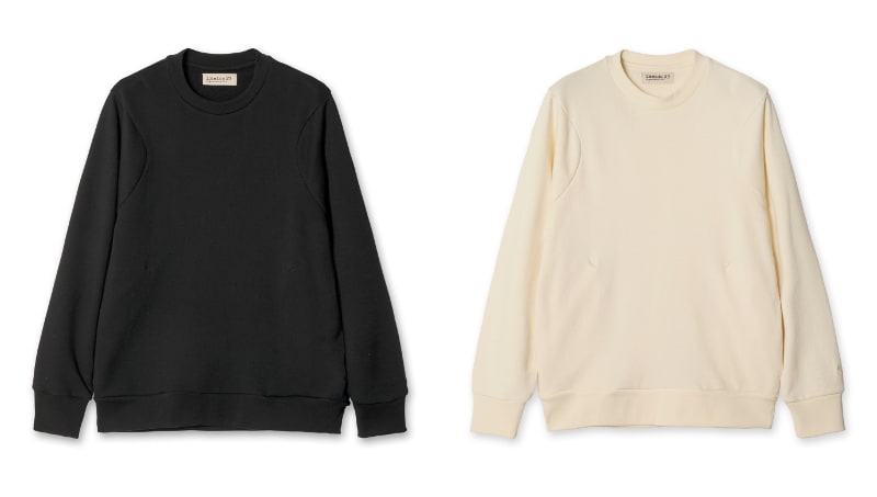 ▲The ultimate crewneck sweatshirt 各￥41,800 カラー：BLACK / IVORY