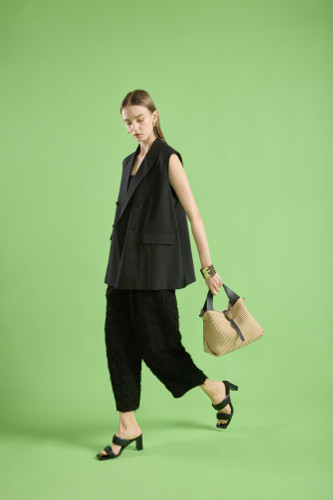 ▲イタリアンラフィアシート2WAYトートバッグ￥27,500