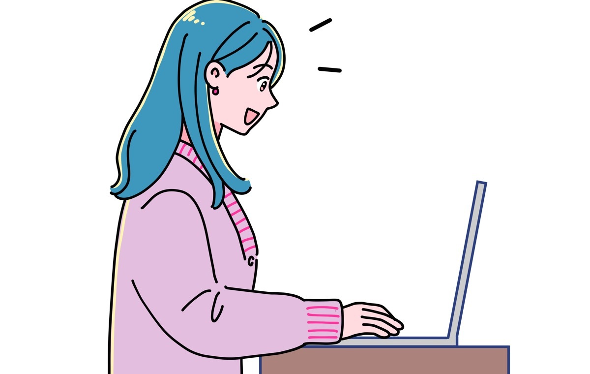 パソコン 調べる 女性