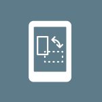 スマホの中で画像を回転させているイメージイラスト