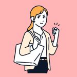 ガッツポーズをするビジネスウーマンのイラスト