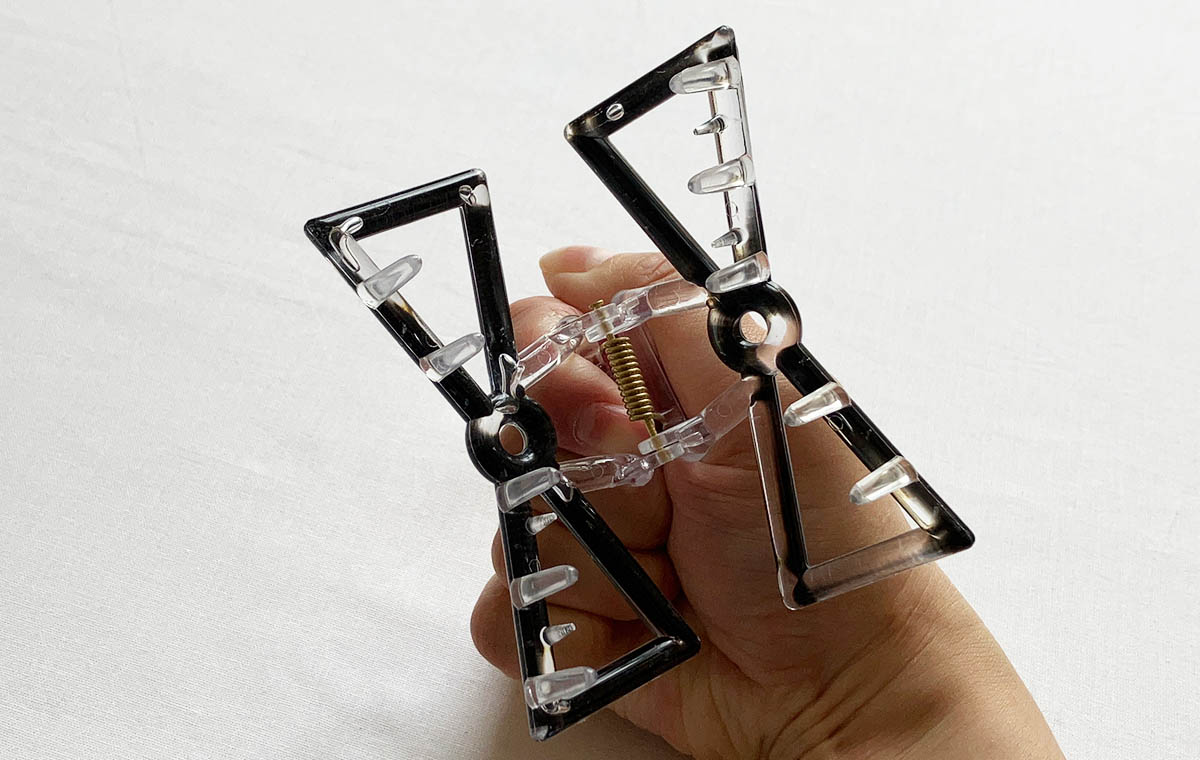 ダイソーの「ヘアクリップ（リボン）」