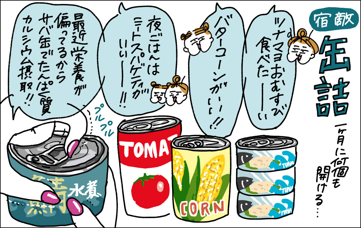 缶詰のイラスト