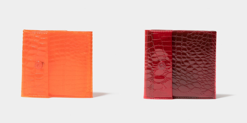 nothing to hide vinyl wallet　オレンジ、レッド