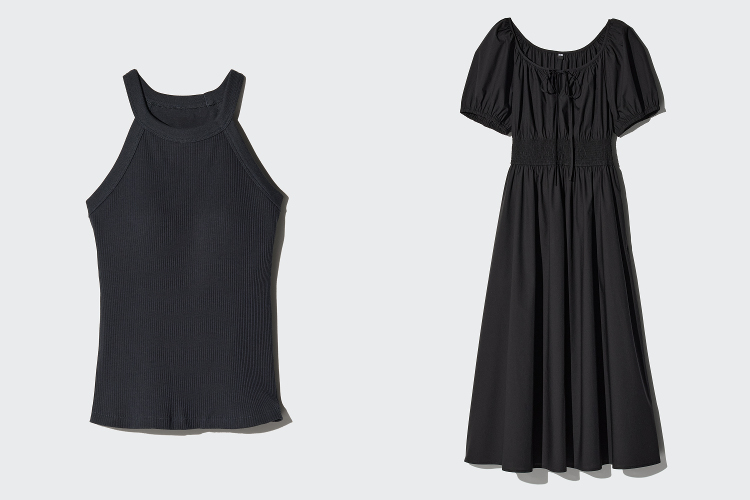 ▲ホルターネックブラタンクトップ￥2,290 ボリュームスリーブワンピース￥4,990