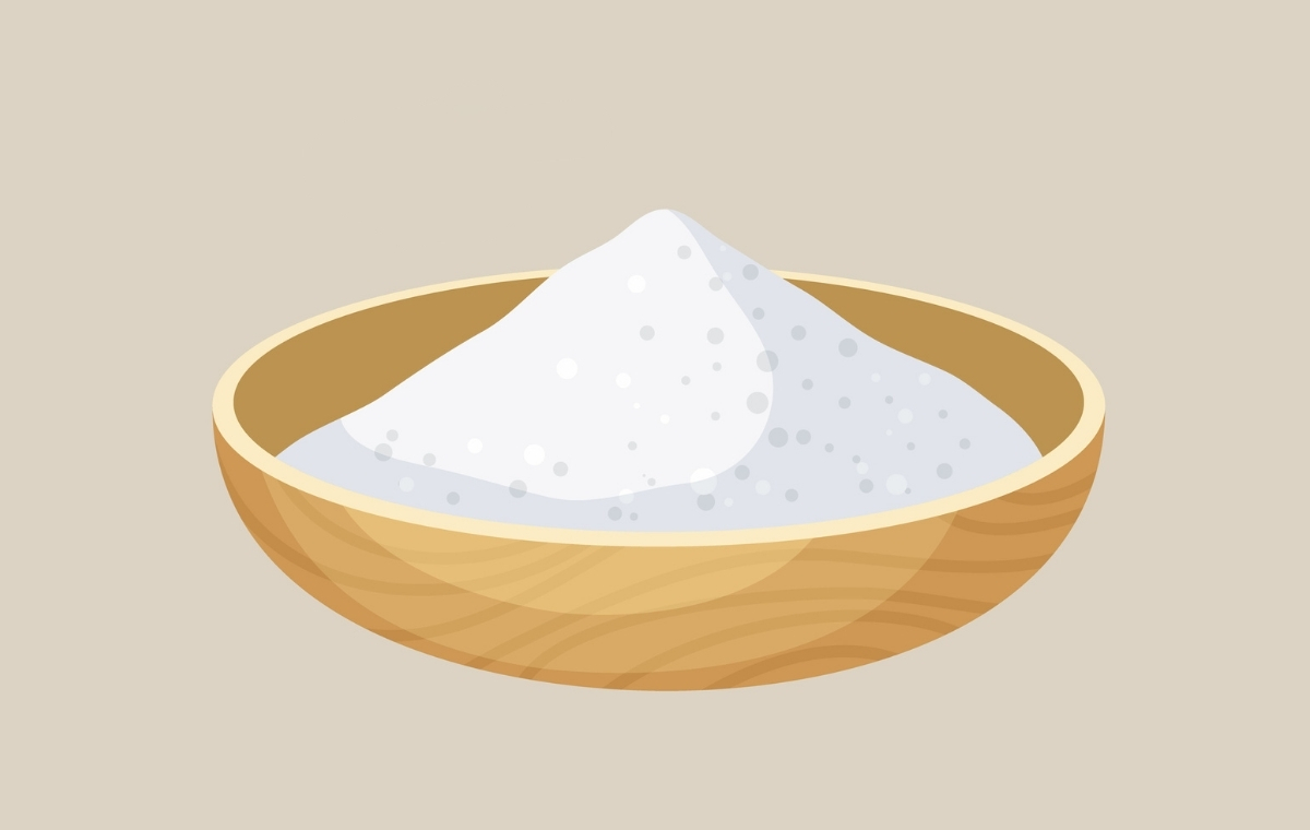 器に盛られた砂糖のイラスト