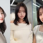 シースルーバングの女性3人