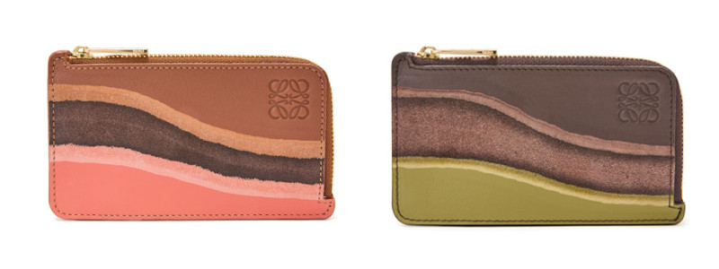 カードケースPECAN/PARROT PINK、CHOCOLATE/LIGHT MOSS