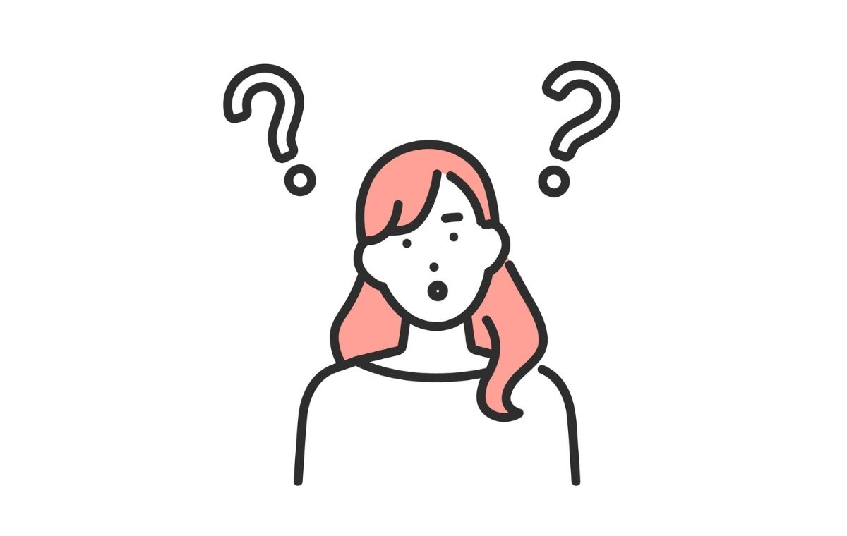はてなマークを出している女性のイラスト
